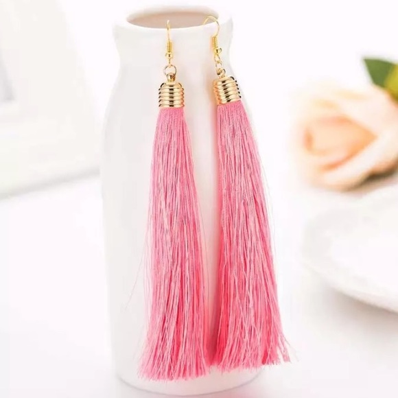 NEW!💙💎💗GORGEOUS LIGHT PINK TASSELS!💗💎💙GOLDEN - Picture 2 of 6